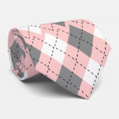 Roze, grijze en witte stekels stropdas (Opgerold)