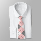 Roze, grijze en witte stekels stropdas (Gebonden)