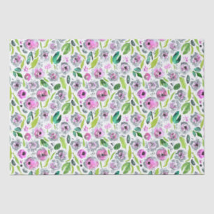 Roze grijze Floral Vrijgezellenfeest Birthday Haar Tissuepapier