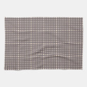 Roze grijze Gingham Pset Pattern Theedoek (Horizontaal)