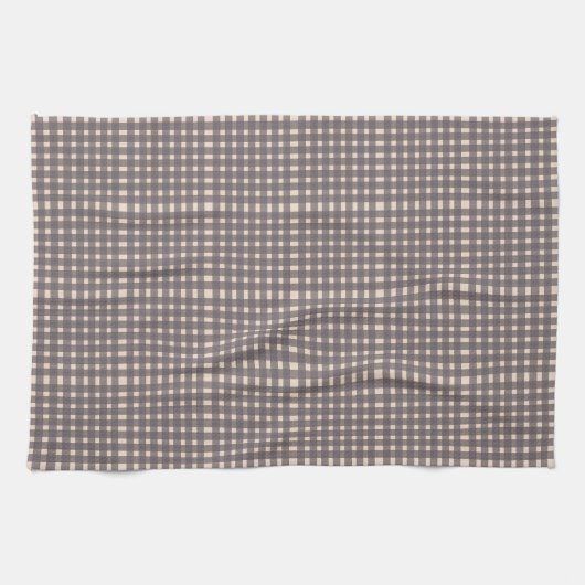 Roze grijze Gingham Pset Pattern Theedoek (Horizontaal)