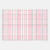 Roze Grijze Luipaard Vlekken en Plaid Inpakpapier Vel (Voorkant 3)