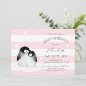 Roze grijze pende babyvoeding kaart (Staand voorkant)