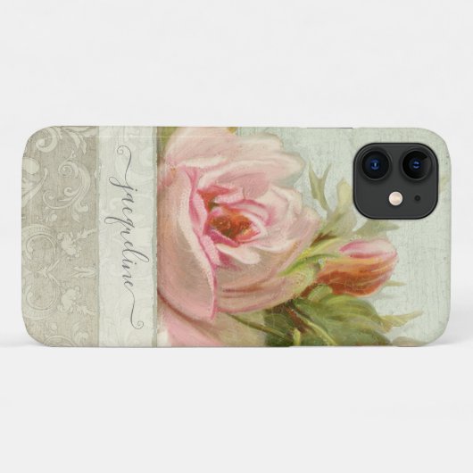 roze grijze Roos Case-Mate iPhone Case (Achterkant (horizontaal))