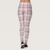 Roze grijze speldenvrouwen Leggings (Achterkant)