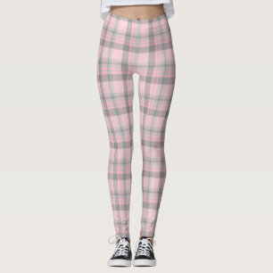 Roze grijze speldenvrouwen Leggings