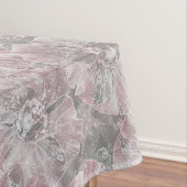 Roze grijze, stijlvolle bloemen tafelkleed (Voorbeeld)