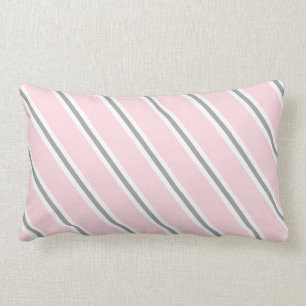 Roze grijze stripe Baby zenuwdecor Kussen