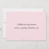 Roze grill BBQ Shower Invitation Kaart (Achterkant)