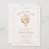 Roze grillige Wavy Lijst Bruids Douche Uitnodiging (Voorkant)