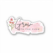 Roze Groei met de Flow Vinyl Sticker (Voorkant)