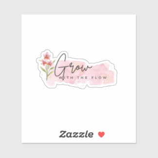 Roze Groei met de Flow Vinyl Sticker