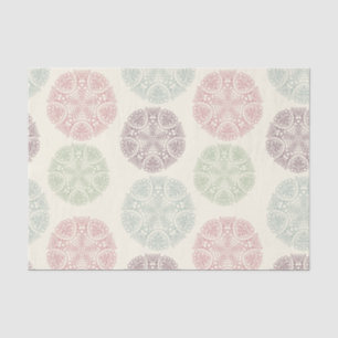 Roze groen blauw pastel kleur mandala patroon tissuepapier