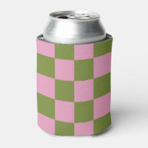 Roze Groen Checkerboard Kleurrijke Retro Controles