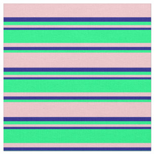 Roze, groen en blauw gekleurd, gelinkt/gestreept p stof