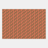 Roze, Groen en Sinaasappel Bloemen en Patroon Inpakpapier Vel (Voorkant)