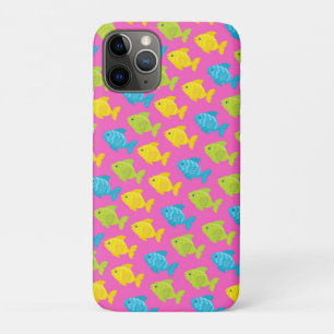 Roze Groen Geel Blauwe Vis Zee Dieren Zomer iPhone 11 Pro Hoesje