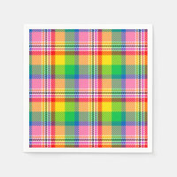 Roze Groen Geel Tartan Plakken Ontwerp