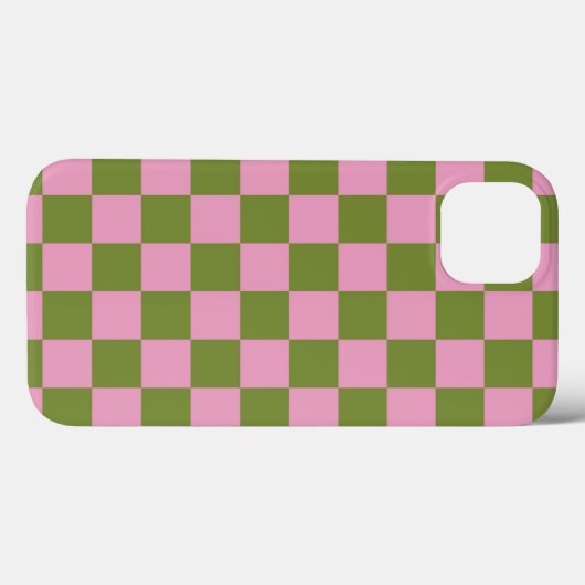 Roze Groen geruit Gingham patroon Case-Mate iPhone Case (Achterkant (horizontaal))