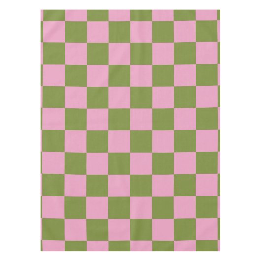 Roze Groen geruit Gingham patroon Tafelkleed (Voorkant)