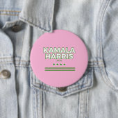 Roze & Groen Kamala Harris Button (In situ)