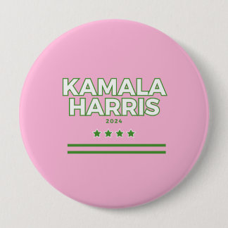 Roze & Groen Kamala Harris Button