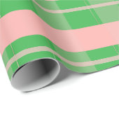 Roze Groen Kerstspel Cadeaupapier (Rol Hoek)