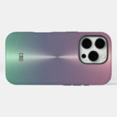 Roze Groen Metallic Ombre Monogram Case-Mate iPhone Case (Achterkant (horizontaal))