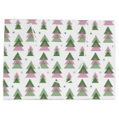 Roze & Groen Moderne Vakantie Groot Cadeauzakje (Achterkant)