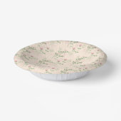 Roze Groen Retro Y2K 70s Bloempatroon Papieren Kommen (Gebogen)