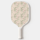 Roze Groen Retro Y2K 70s Bloempatroon Pickleball Paddle (Voorkant)