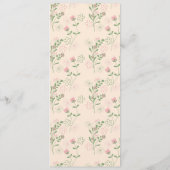 Roze Groen Retro Y2K 70s Bloempatroon Programma (Achterkant)