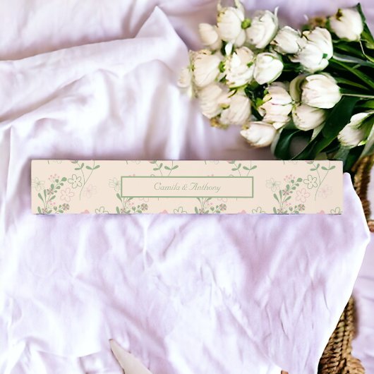 Roze Groen Retro Y2K 70s Bloempatroon Uitnodigingen Wikkel