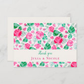 Roze Groen Roos bloemblaadjes bloementuin bruiloft (Voorkant / Achterkant)