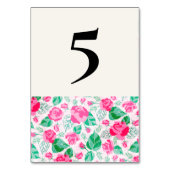 Roze Groen Roos bloemblaadjes bloementuin bruiloft Kaart (Achterkant)