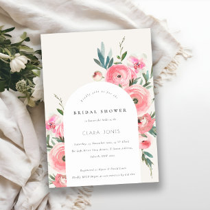 Roze groen Roos Orchid Arch Floral Vrijgezellenfee Kaart