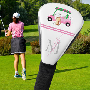 Roze Groen Stijlvolle Kar Clubs Monogram * Golfheadcover