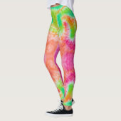 Roze & groen Stropdas en kleurstof Leggings (Links)