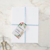 Roze groen tropisch Baby shower Cadeaulabel (Met Touw)