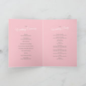 Roze groen tropische palmen waterverf kunst bruilo programma (Binnen)