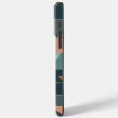 roze groen vierkant Case-Mate iPhone case (Achterkant / Links)