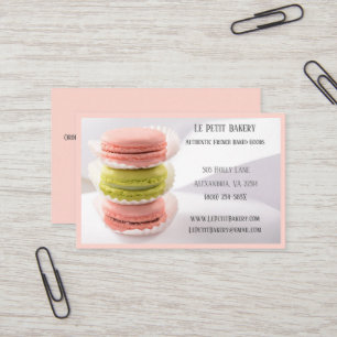 Roze Groene Bakkerij Baker Pastry Chef Roze Macaro Visitekaartje