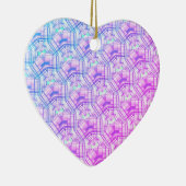 roze groene blauwe patroonkleur keramisch ornament (Rechts)