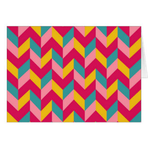 Roze groene blauwgele herringbone Chevron Pattern