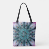 Roze & Groene Bloem Mandala Tas (Achterkant)