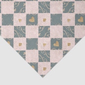  roze groene checkboard speelkaartcircuits tissuepapier (Detail)