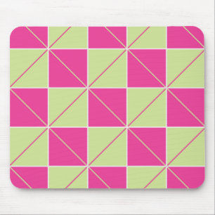 Roze & Groene Checkerboard Argyle Muismat