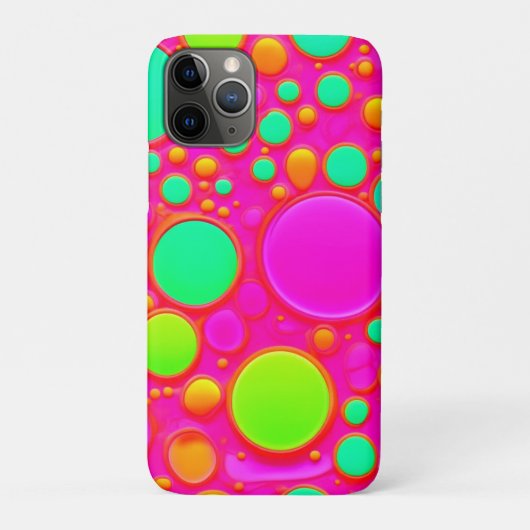 Roze & Groene Cirkels Case-Mate iPhone Case (Achterkant)