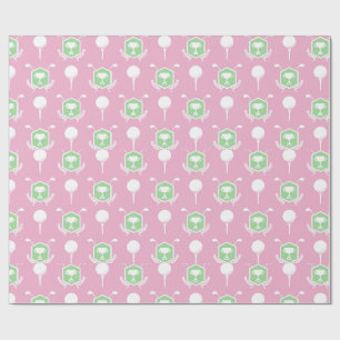 Roze & Groene Damesgolfcompetitie Inpakpapier