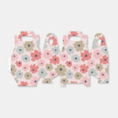 Roze groene en blauwe bloemengave met schilddak al bedankdoosjes (Uitgevouwen)